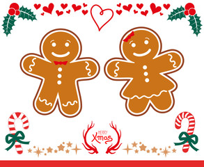 Christmas gingers cookies in love