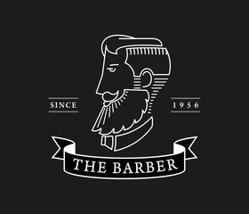 The barber style white on black