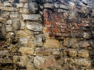 Texture of an old red  brick. vintage