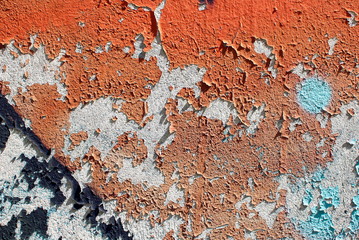 Close up of colorful  wall texture, with vibrant colors for creativity, imaginative backgrounds and ideas. Suitable for print, web, postcards, posters, flyers.