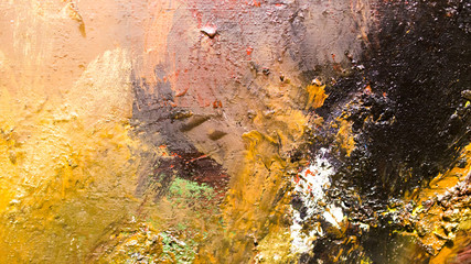 Abstract background of oil paint on canvas