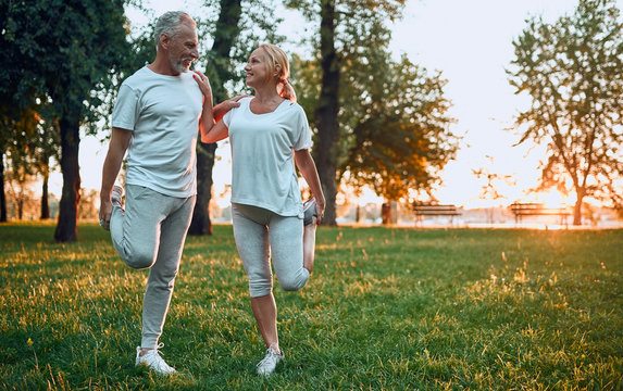 Senior Couple Doing Sport Outdoors