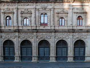 Fototapeta na wymiar Front of Seville architecture detail