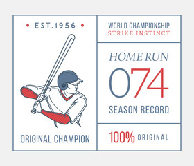 Baseball home run original champion