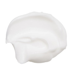 Cosmetic foundation close up cream isolated on white background