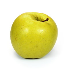 Whole green Apple isolated on white background