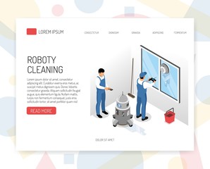 Cleaning Service Isometric Design