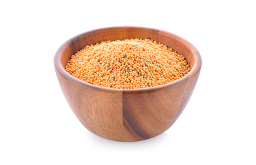 Mustard isolated on white background.