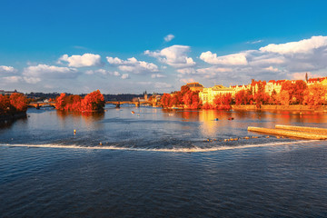 Autumn in Prague, the historical part of the city