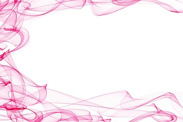 Abstract  pink wave strokes  motion  lines on white background