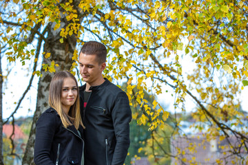 Fototapeta premium Funny couple laughing with a white perfect smile