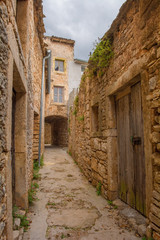 An alleyway in the historic village of Vodnjan (also called Dignano) in Istria, Croatia
