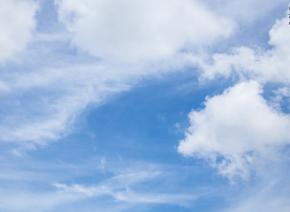Blue sky background with clouds