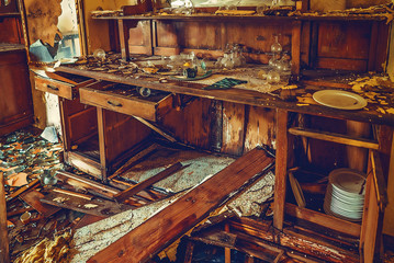 Sala del The Albergo Termale Abbandonato Urbex