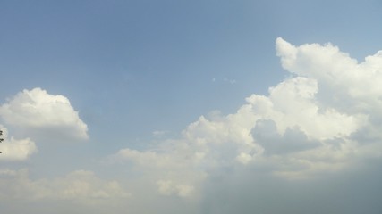 Blue sky and cloud background.