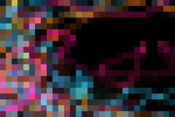 Colorful vivid pixel squares dynamic and vibrant background for interesting and creative ideas. Suitable for web, print, wallpapers.