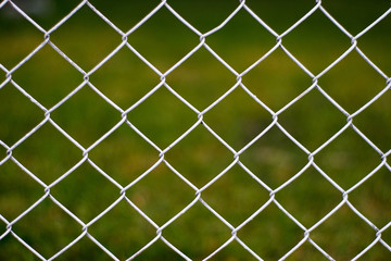Fototapeta premium Steel wire mesh fence as texture background