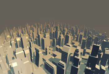 3D render city illustration