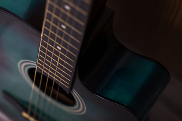 Obraz premium Classical guitar strings close up