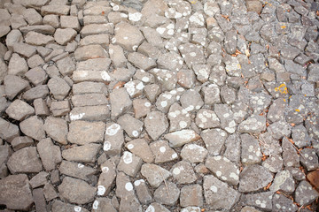 Steine an einer Uferböschung