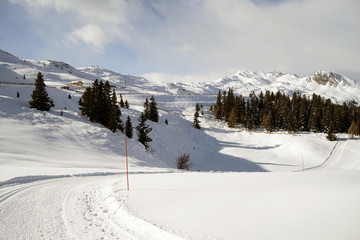 Winteraufnahmen im Skigebiet Ratschings-Jaufen in Nord-Italien