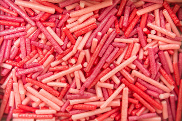 Closeup of colored sweet candy