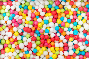 Fototapeta na wymiar Closeup of colored sweet candy