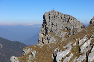 Mountain peak with cross 4242