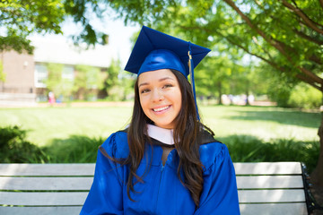 beautiful feamle college graduate