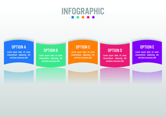 Business infographic template with rectangular shape options