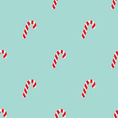 Vector seamless pattern with Christmas candy. Christmas candy cane.