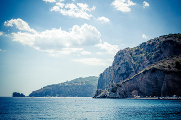 Fototapeta premium Seacoast of Palinuro with its wonderful crystal clear water sea and caves