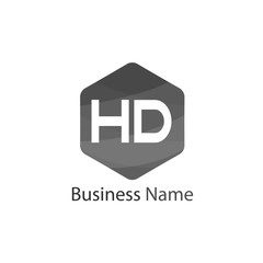 Initial HD Letter Logo Design