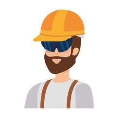builder constructor with helmet and goggles