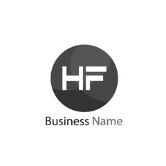 Initial HF Letter Logo Design