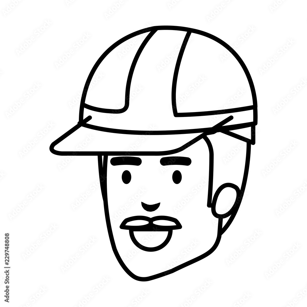 Poster head builder constructor with helmet