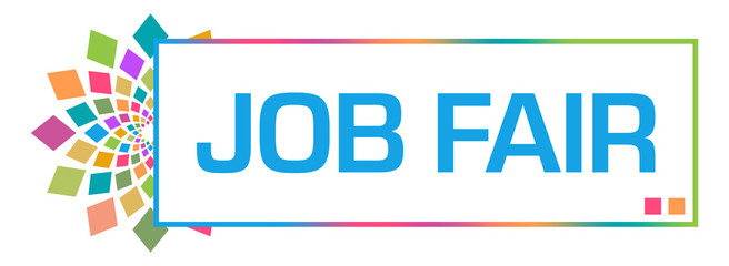 Job Fair Colorful Circular Box 