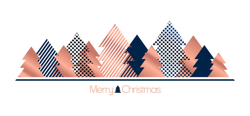 modern copper christmas background 
