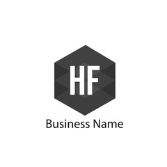 Initial HF Letter Logo Design