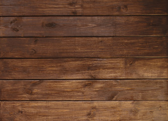 Fototapeta na wymiar brown wooden plank desk table background texture top view