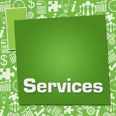 Fototapeta premium Services Business Symbols Texture Green Squares 