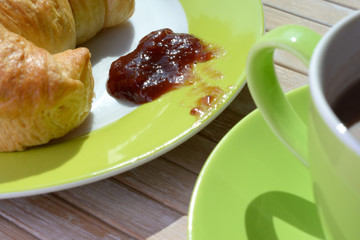Some strawberry jam Croissant Cup