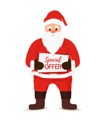 Vector cartoon Santa Claus. Bag. sack of gifts