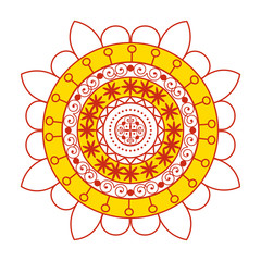 happy diwali card with mandala