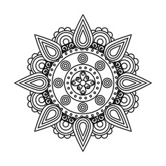 happy diwali card with mandala