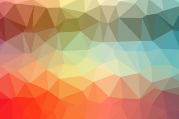Geometric colorful low poly background with triangular polygons. Abstract design. 