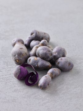 Close up of purple potatoes