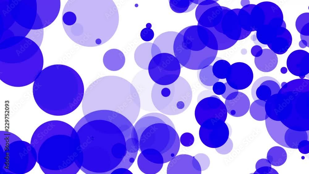 Poster blue translucent particles slowly moving on a white background. abstract animation. 3d rendering