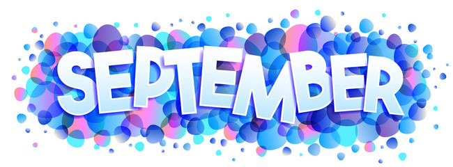 September word vector creative banner