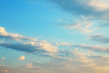 Naklejka na ściany i meble Beautiful view of blue sky with clouds